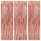 KatchOn, Rose Gold Fringe Curtain - XtraLarge 9.6x8 Feet, Pack of 3 | Rose Gold Backdrop for Birthday Party | Graduation Decorations | Foil Tinsel Backdrop for Bachelorette Party Decorations