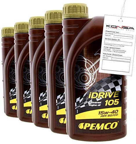 5 Liter (5x1) PEMCO SAE 15W-40 iDrive 105 Motoröl Motorenöl Schmierung