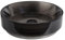 BERNSTEIN - Vasque Lavabo Rond à poser Noir Brillant Ø42x11cm sans Bonde, Lave main Résine transparente - Design, Robuste & Durable - NT2430G