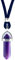 Ciondolo da Uomo e da Donna Placcato in Argento con Pietra Energetica Naturale e Zamak - Collana Amuleto di Protezione con Gemme Curative - Ideale per i Regali (Agata viola)
