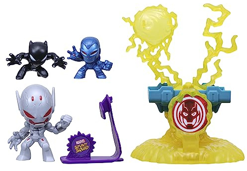 Hasbro Marvel Stunt Squad Villain Knockdown Playset Black Panther & Ironman vs Ultron F7834