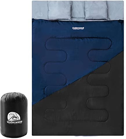 2-Personen Schlafsack Kleines Packmaß für Outdoor - Kinder Doppelschlafsack für Camping, Leicht Winter Deckenschlafsack, Wasserdicht 2 Person Schlafsack für Erwachsene, Damen von Underwood Aggregator