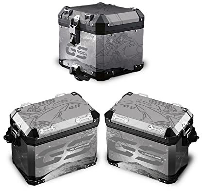 KIT PROTEZIONI ADESIVI VALIGIE RIVESTIMENTO COMPLETO COMPATIBILE CON BMW ALU 2° MODELLO R 1250 GS ADV Galaxy Style VA2-FM-016
