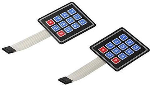 Teclado de matriz de matriz de 4 x 3, teclado universal de interruptor de membrana de 12 teclas (69 x 77 x 1 mm)