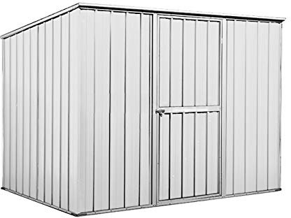 Box in Acciaio Zincato Casetta da Giardino in Lamiera 2.60 x 1.85 m x h1.92 m - 85 KG – 4,8 metri quadri (Bianco)