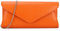 UShopUK Clutch/Handtasche, Kunstleder, einfarbig, für Brautball, Hochzeit, Abend, Party, Handtasche, medium (Orange)