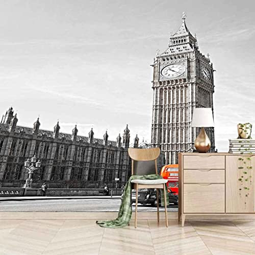 Selbstklebende Tapete Big Ben London 3D Fototapete Wandbild Motiv Abziehen Und Aufkleben Wandfoto 3D Tapetenkleister Wohnzimmer Die Wand Für Schlafzimmer Wandbild Bordüre - 140 x 70 cm