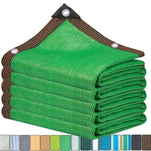 SDLLG Red de protección Solar con Ojales de HDPE, Verde, 5 x 6 m, toldo con 90% Efecto sombreado, Red de protección UV, Transpirable, para Picnic, Camping