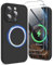 SURPHY für iPhone 15 pro Hülle Silikon (6,1) kompatibel mit MagSafe mit Displayschutzfolie & Vollständiger Kameraschutz, Handyhülle iPhone 15 pro Case mit Magnete, Schwarz