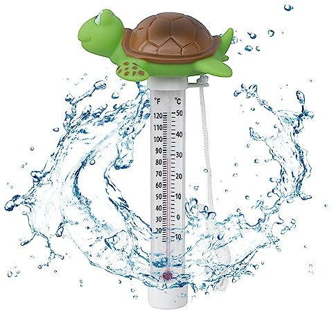 HoveeLuty Schwimmendes Wasserthermometer Baby Pool Thermometer Süßes Schildkröte Badewanne Thermometer für Schwimmbadaquarien Teiche