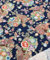 Jukway Tissu en Coton au Mètre, 50 X 145 cm, 100% Coton, Motif Bronzé, Imprimé Floral, pour Couture, Matelassage, Artisanat, Rideaux, Ameublement (01- Design, Bleu Marine)
