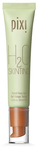 Pixi H2O SkinTint | Tinted Gel Moisturiser | Lightweight, Hydrating & Water-Resistant | Evens Tone & Reduces Redness | Cinnamon | 1.2 fl oz/35 ml