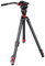 IFOOTAGE 65/165cm Carbon Fiber Camera Tripod with Aluminum Fluid Head for Canon Nikon Sony DSLR Camcorder Gazelle Tripod TC6S Uprise + Komodo K5S