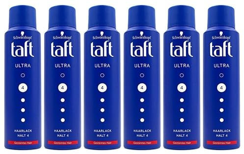 6x Schwarzkopf 3 Wetter Taft Haarlack Ultra Haltegrad 4 Gestärktes Haar, 150ml (6er Pack)