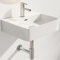 EMKE Waschbecken Aufsatzwaschbecken, Hängewaschbecken für Badezimmer Gäste WC 50 x 43 x 13 cm, Eckig Waschschalen Handwaschbecken Waschtisch Klein Waschbecken Bad Wandwaschbecken Weiß