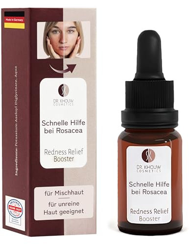 Dr. Khouw Cosmetics® Azelainsäure Booster bei Rötungen [vom Hautarzt entwickelt] 15ml | Made in Germany | Rosacea Creme Gesicht | Azelaic Acid Booster | Rosazea Gesichtspflege | Azelainsäure Serum
