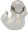 Kare Design Deko Figur Disco Polar Bear, Weiß, Deko Objekt, Polarbär, Eisbär, Glas Verzierung, handbemalt, Unikat, 26x23x13 cm (H/B/T)