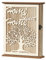 QILICZ Armoire à clés en Bois avec Arbre de Vie - Armoire à clés décorative - 6 Crochets à clés - Organiseur Mural L pour entrée, Couloir, Bureau