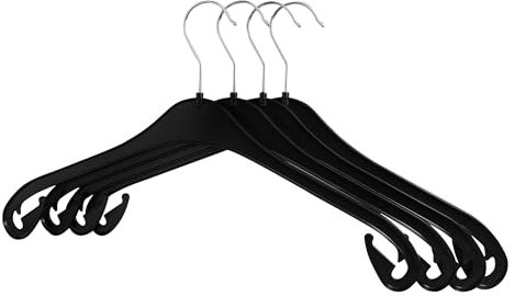 RSR Hangers Kleiderbügel NA 47 cm aus Kunststoff 60 Stück Hemdenbügel 360° drehbarer Haken Blusenbügel Kunststoff Schwarz schneller Versand