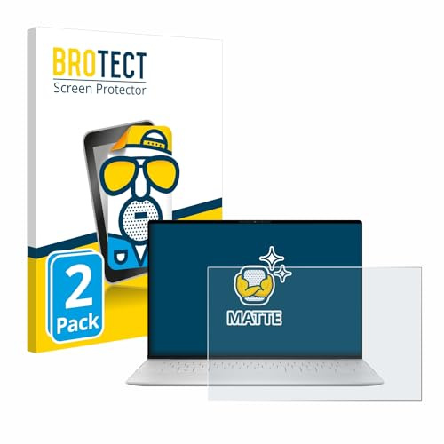 BROTECT Entspiegelungs-Schutzfolie für Dell XPS 13 9340 Non-Touch (2 Stück) Matte Displayschutz-Folie, Anti-Reflex, Anti-Fingerprint