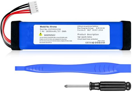 OHZHAO 18000mAh Replacement Battery for JBL Xtreme, Xtreme 1 (Part No:GSP0931134) Xtreme Speaker, 2025 Upgrade High Capacity 7.4V Rechargeable Battery with Repair Tools
