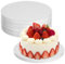 Kichvoe 6pcs White Cake Boards 10 Inch Round Cake Base Boards Cardboard Cake Drums Cake Display Bases Cake Baking Supplies for Home Kitchen Wedding Birthday Cake Decorating, 12mm Thick