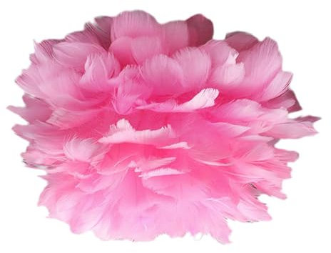 ＡＷＨＡＯ Künstlicher Feder-Lampenschirm, Lampenschirm für Wohnzimmer, Schlafzimmer, Hochzeit, Nachttisch, ROSA