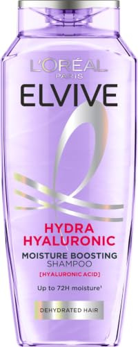 L’Oréal Paris Elvive Hydra Hyaluronic Moisture Boosting Shampoo 400ml | With Hyaluronic Acid, Up to 72H moisture. For Dry and Dehydrated Hair, Suitable For All Hair Textures
