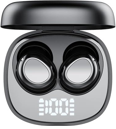 Hendari Bluetooth Kopfhörer, Kopfhörer Kabellos Bluetooth 5.4 mit 4 ENC Mikrofon, IPX7 Wasserdicht Ohrhörer, USB-C, Tiefer Bass In Ear Kopfhörer Bluetooth 45Std Spielzeit mit Digitale LED-Anzeige