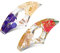 Buchseitenhalter 2 Stück Buchseitenhalter aus Harz Getrocknete Blumen Transparent Dried Flower Bookmarks Handgefertigt Lesezeichen Buchhalter Daumen Lesering Buchöffner Lesezubehör für Buchliebhaber