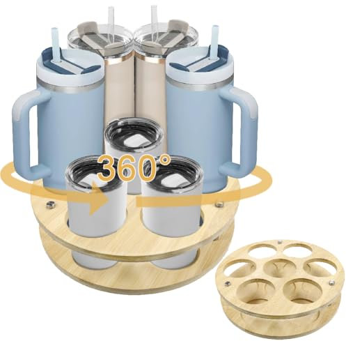 Rotating Water Bottle Organizer for Stanley 40 oz Simple Modern Owala Yeti, Multi-Use Stanley Cup Organizer Holder, Stanley Cup Accessories, Tumbler Organizer for Kitchen, Cabinet