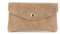 Double Tree Porte-Monnaie Cartes Femme Cuir Suède Grainé - Portefeuille Mi-Long Polyvalent - Compact Pratique - Taupe