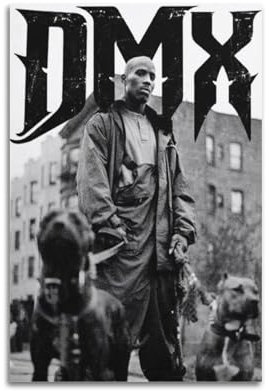 SADRUERE DMX-Sänger-Poster, dekoratives Gemälde, Leinwand, Wandposter und Kunstdruck, modernes Familienschlafzimmer-Dekor-Poster, 20 x 30 cm