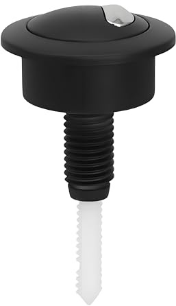 Toilet Flush Buttons Replacement,ABS Plastic Toilet Push Button,Bathroom Toilet Water Tank Repai Fit for Standard Cistern Holes 38-42mm (Black)