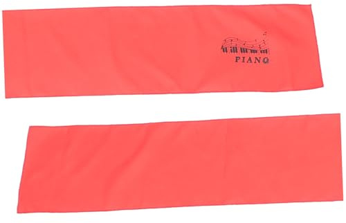 Gatuida Polyester Piano Keyboard Dust Cover for Keys Lightweight and Grand Piano Protector Cloth and Supple for Electric and Acoustic Keyboards Fit with Red Edge Trim