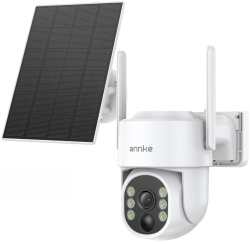 ANNKE 2.5K 4MP Überwachungskamera Aussen Solar 360° PTZ Kamera Überwachung | 9000 mAh Akku & 3W Solarpanel | Dualband-Bluetooth (2,4/5GHz) | Familie App-Freigabe | DIY Sprachsirene | Unterstützung Alexa