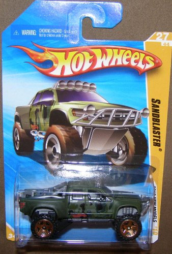 Hot Wheels Auto, 2010 Neu, Grün, Sandblaster, 3.8 x 6.1 x 1.4 cm, Kunststoff, 3+ Jahre, für Jungen und Mädchen, die sich für Sport interessieren, unisex