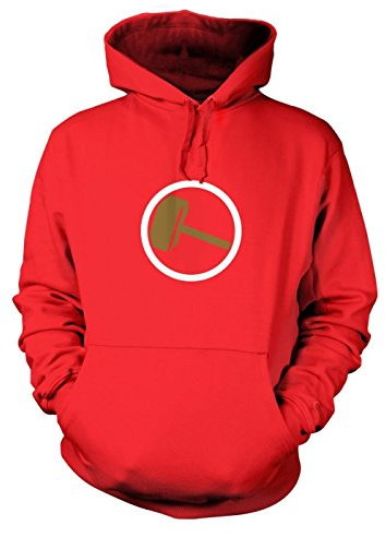 Hammer Slogan Hoodie - Fire Red Medium (45 Chest)