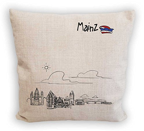 die stadtmeister Sofakissen Skyline Mainz