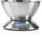 NEDIS Bilancia da cucina Nedis - Bilancia digitale da cucina - Max. 5 kg - Display LCD luminoso - Termometro e allarme - Facile da pulire - Acciaio inossidabile Argento