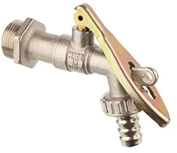 Rubinetto Portagomma a sfera in ottone con porta lucchetto MADE IN ITALY (1/2)