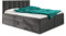 Boxspringbett Star mit Topper, Bonell-Matratze und 2 Bettkästen, Doppelbett, Polsterbett, Bett, Bettgestell, Stilvoll, Schlafzimmer, Velour oder Webstoff (Dunkelgrau (Kronos 22), 160 x 200 cm)