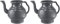 Paire de Mayaka786 Lota | Bodna | Cruche de toilette | 2,25 litres | Plastique (Gris et Gris)