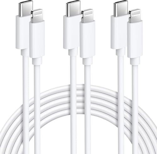 Avoalre 3Pack 2M USB C to Lightning Cable [MFi Certified] Fast Charging Compatible with iPhone 14/13/12 Pro Max/X/XR/XS/iPad Pro/MacBook Air/iPod - White