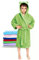 Twinzen - Kinderbademantel Mädchen oder Junge - 100% Baumwolle Ohne Chemikalien OEKO-TEX® - 2 Taschen, Gürtel, Kapuze mit Ohren - 3-4 Jahre, Grün, Size2