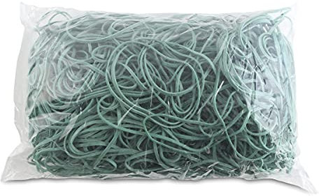 OFFICE PRODUCTS Gummibander Durchmesser: 80mm Farbe: Grün/Gewicht: 1000g - 1 kg/Haushaltsgummi Gummiringe Gummi/Kautschuk 60% / Gummis für Zuhause Büro Schule