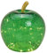 Lampe Apfel (S) Glas, Dunkelgrün, Apfel Lampe mit LED Lichterkette, Dekoleuchte, Dekolampe, Tischleuchte, Apfellampe