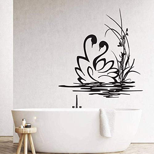 Bad Wandtattoo Schwan Kinderzimmer Vinyl Aufkleber Dekoration Kinder Mädchen Schlafzimmer Abnehmbare Kunst Wasserdichte Dekoration 30X31 Cm