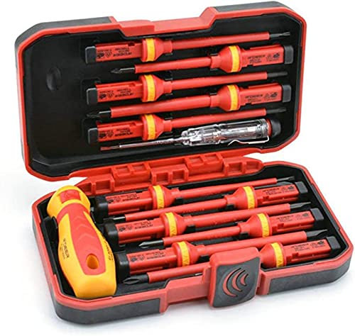 Jevina 13 Stücke Vde Isolierte Schraubendreher Set -V Spannung 1000 V Magnetisch Schlitz Torx Schraubendreher Hand Werkzeuge