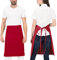PALLTEX GAVROCHE Vorbinder Lang Kochschürze Männer Kurz Kochschürze Damen Kurz Schürze Damen Schürze Herren für Kochen Basteln Malen Backen (Rot)
